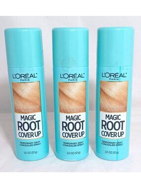 3 New L'Oreal Paris Magic Root Gray Cover Light to Medium Blonde - 2oz Each Can